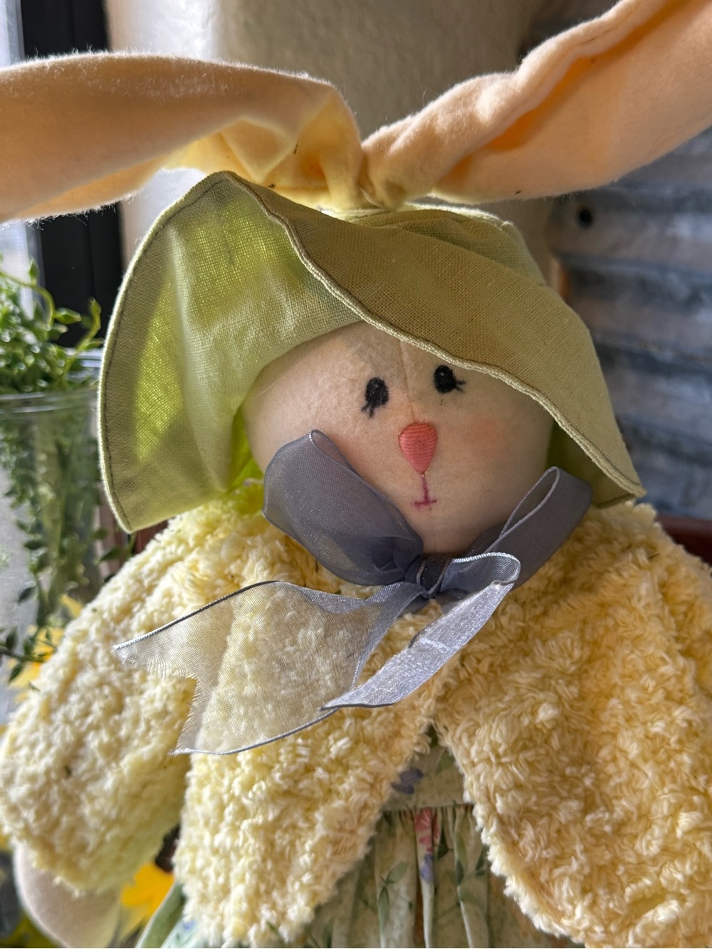 Vintage Handmade Bunny Shelf Sitter Doll